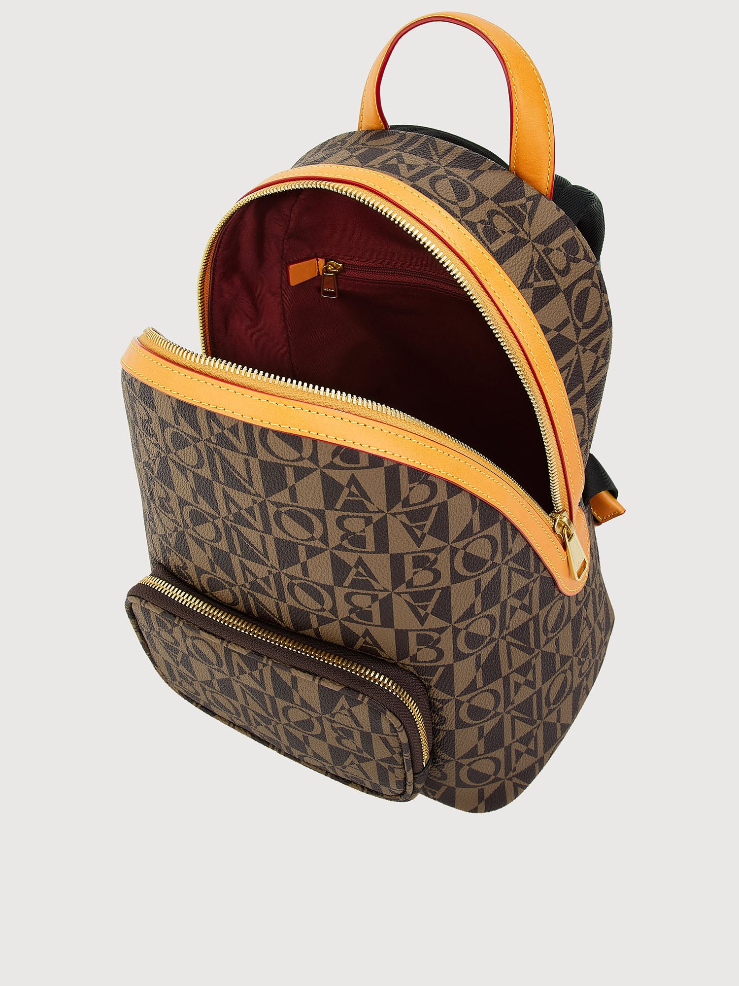brown leather backpack tk maxx Monogram Small Backpack – BONIA Indonesia