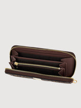 Eugenia Monogram Zipper Long Wallet