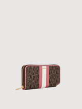 Eugenia Monogram Zipper Long Wallet