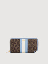 Eugenia Monogram Zipper Long Wallet