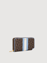 Eugenia Monogram Zipper Long Wallet