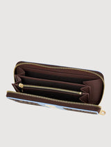 Eugenia Monogram Zipper Long Wallet