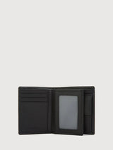 Matteo Vertical Cards 3 Fold Short Wallet with Coin Compartment