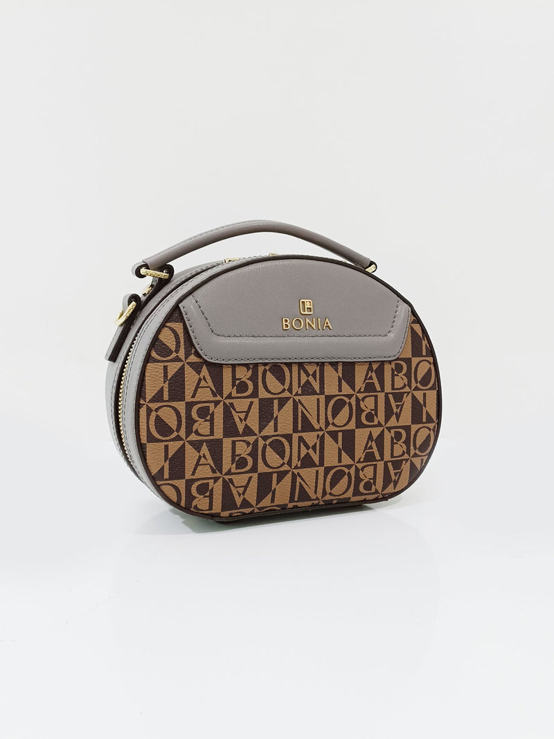 Estela Monogram Rounded Satchel