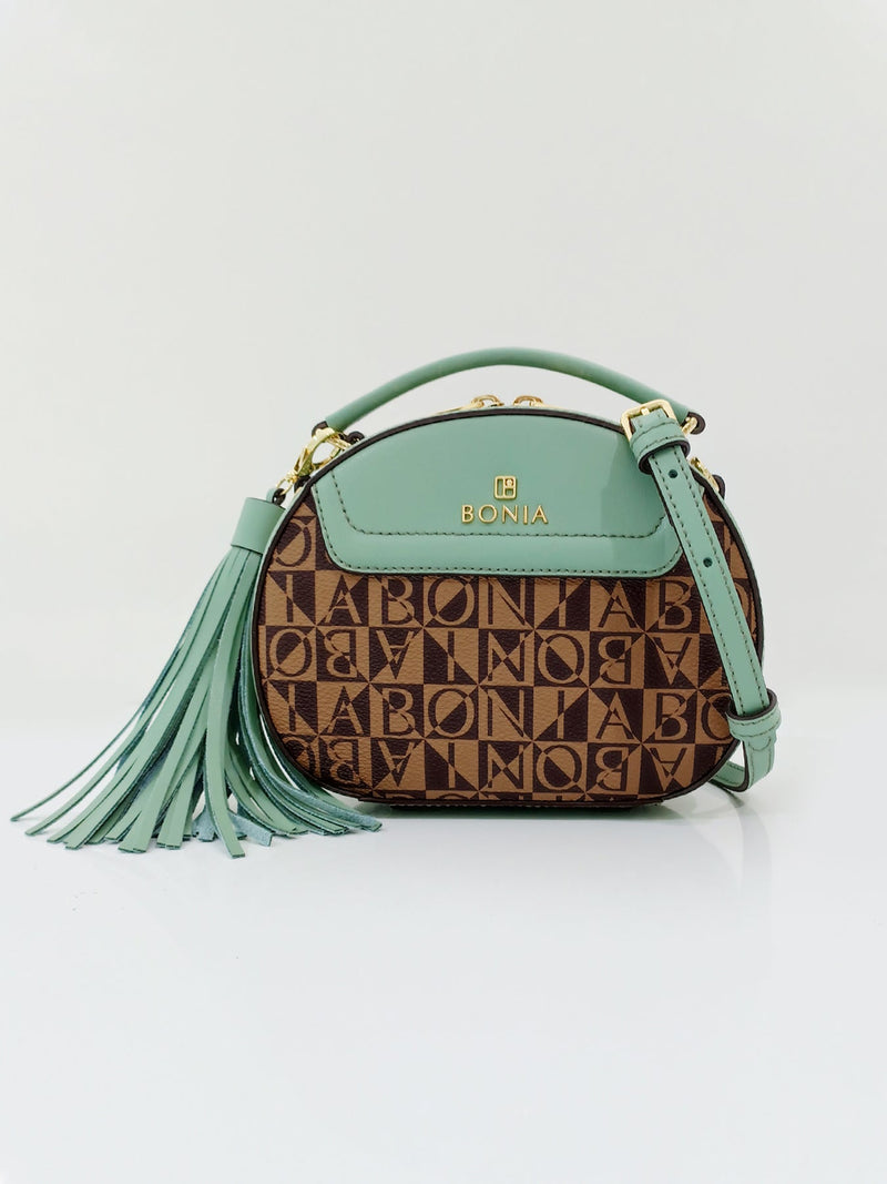 Estela Monogram Rounded Satchel