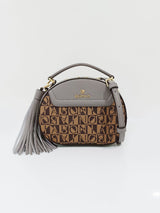 Estela Monogram Rounded Satchel