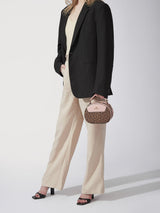 Estela Monogram Rounded Satchel