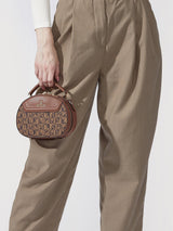 Estela Monogram Rounded Satchel