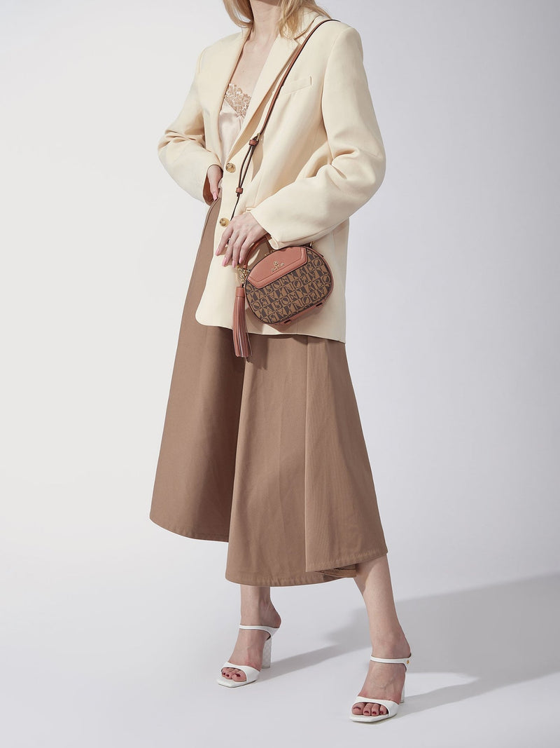 Estela Monogram Rounded Satchel