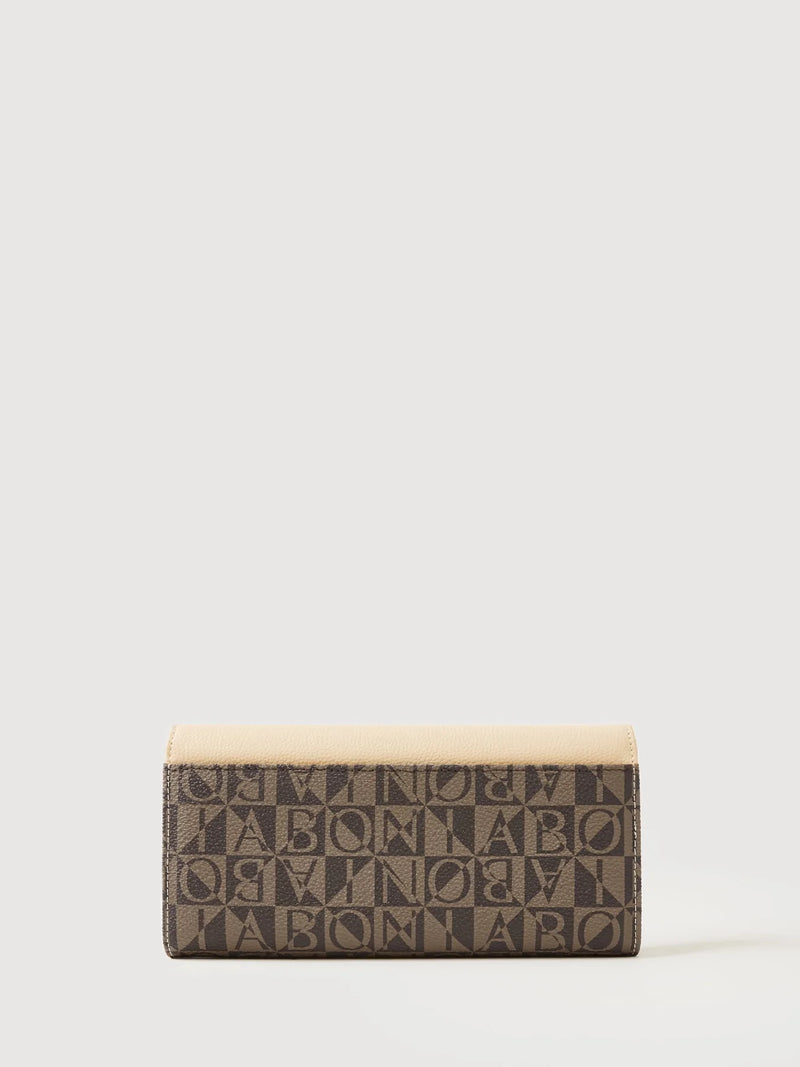 Lydia Monogram Long 3 Fold Wallet