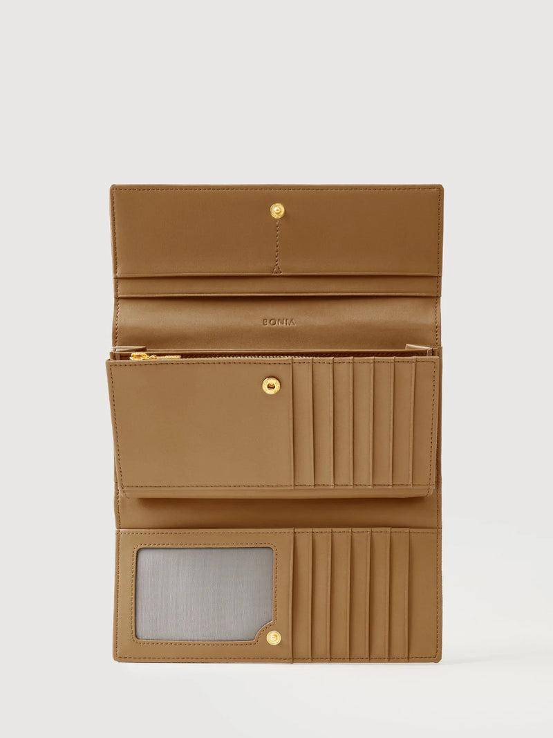 Lydia Monogram Long 3 Fold Wallet