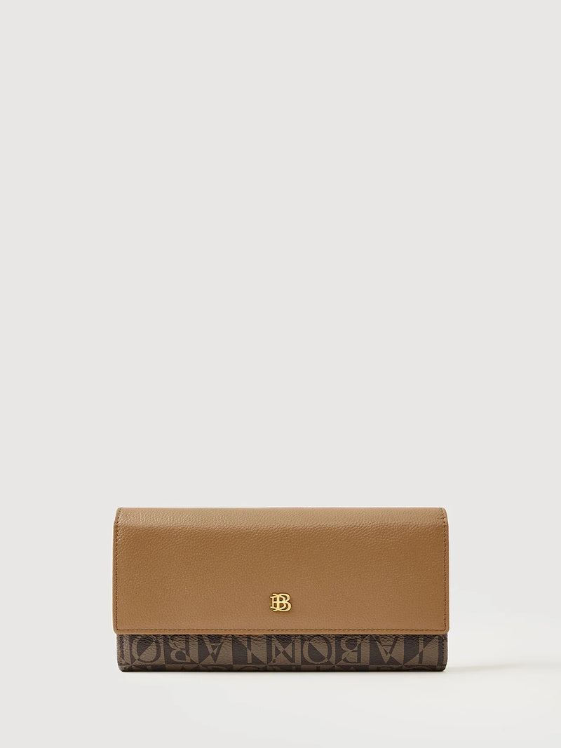 Lydia Monogram Long 3 Fold Wallet