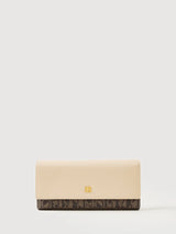 Lydia Monogram Long 3 Fold Wallet